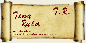 Tina Rula vizit kartica